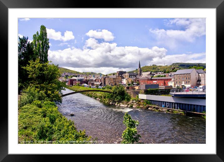 Pontypridd River Vista Framed Mounted Print by Rob Hawkins