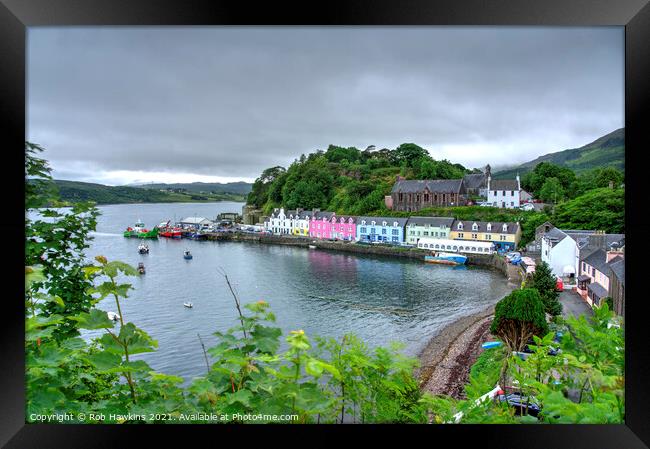 Portree Harbour Framed Print by Rob Hawkins