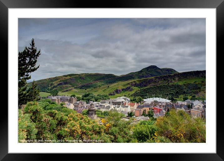 Edinburgh Holyrood Vista Framed Mounted Print by Rob Hawkins