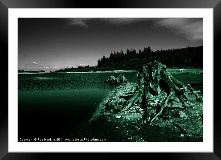 The Resevoir Framed Mounted Print by Rob Hawkins