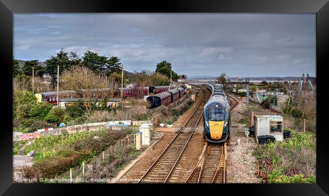 Dawlish Warren Express  Framed Print by Rob Hawkins