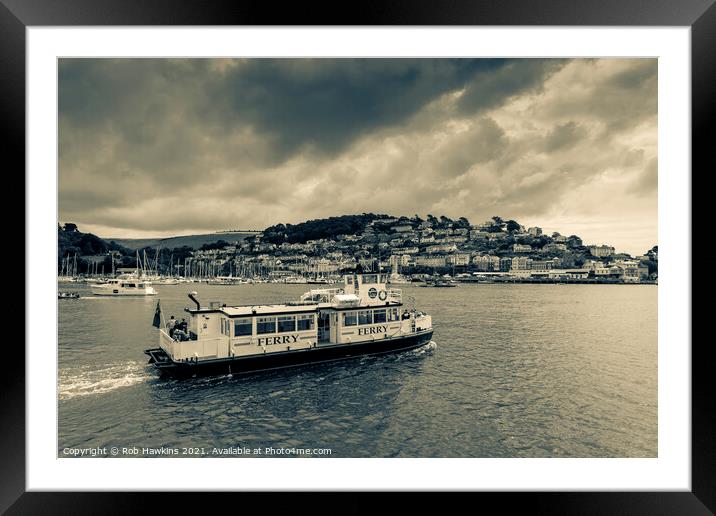 The Dartmouth Ferry Framed Mounted Print by Rob Hawkins