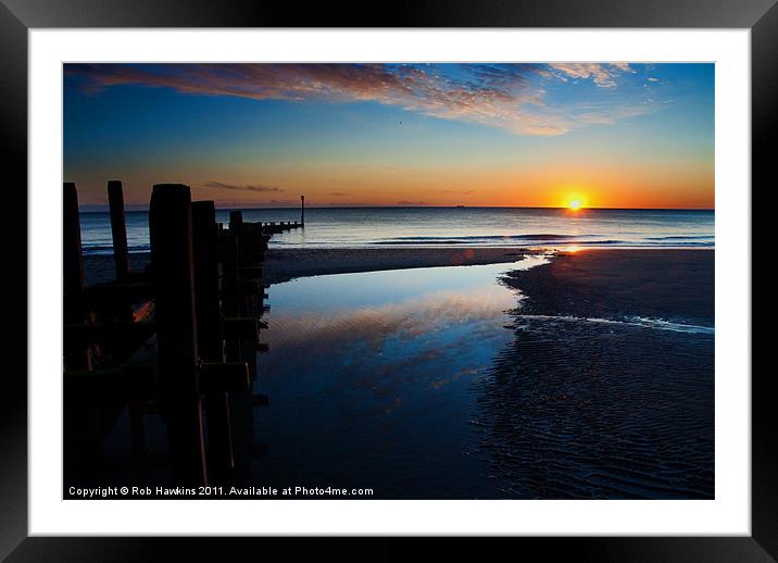 A Norfolk Sunrise Framed Mounted Print by Rob Hawkins