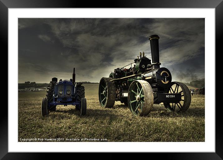 The Fordson & the Fowler Framed Mounted Print by Rob Hawkins