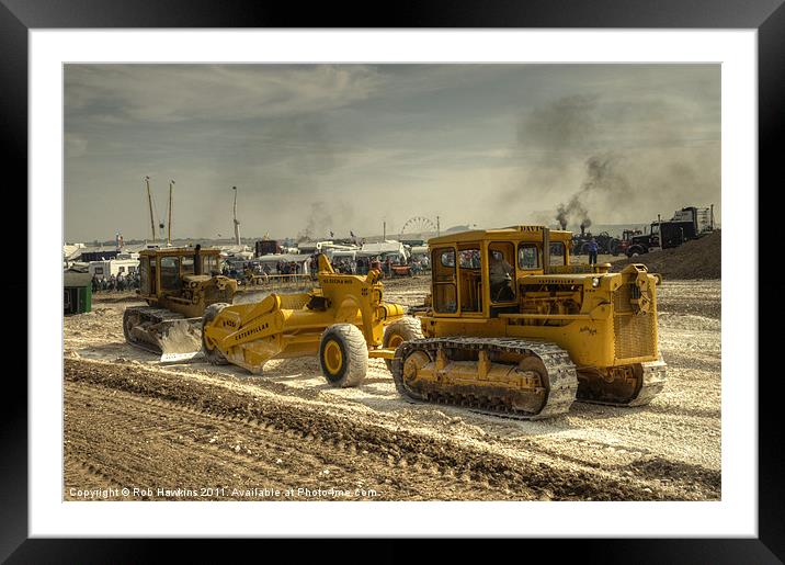 Scraping the earth Framed Mounted Print by Rob Hawkins