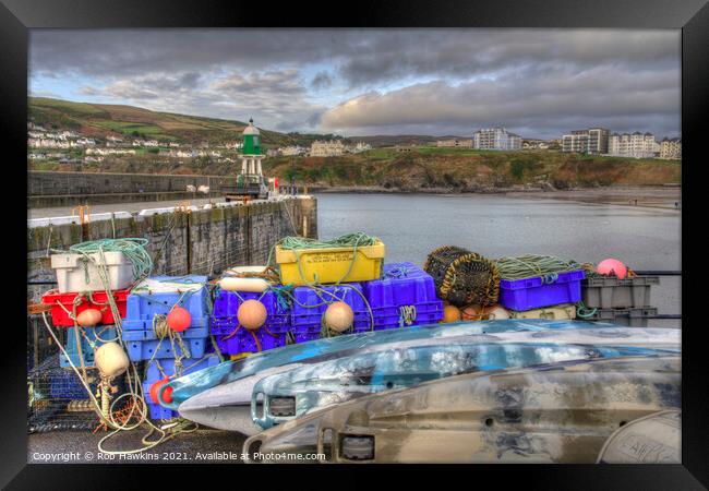 Port Erin Lighthouse Framed Print by Rob Hawkins