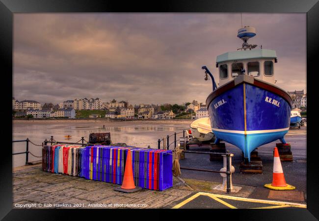 Port Erin Sula Framed Print by Rob Hawkins