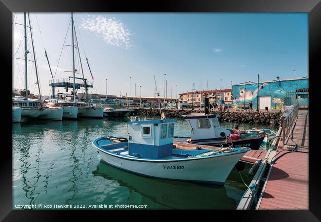 Corralejo Fishing Boats Framed Print by Rob Hawkins