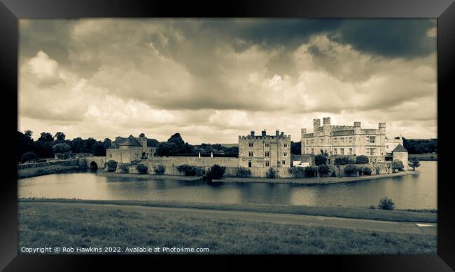 Leeds Castle Panoramic Framed Print by Rob Hawkins