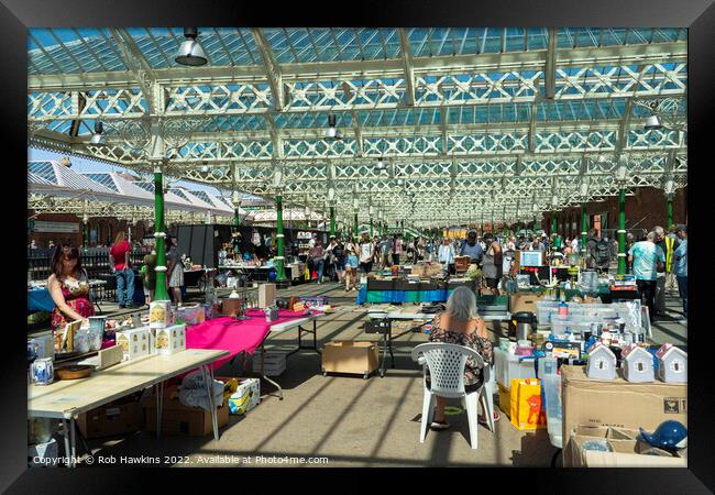 Tynemouth Station Market Framed Print by Rob Hawkins