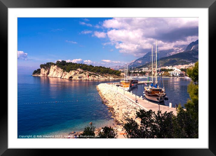 Makarska by sea  Framed Mounted Print by Rob Hawkins