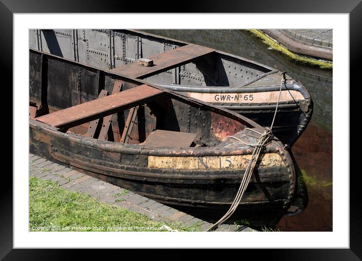 Double Barge Framed Mounted Print by Rob Hawkins