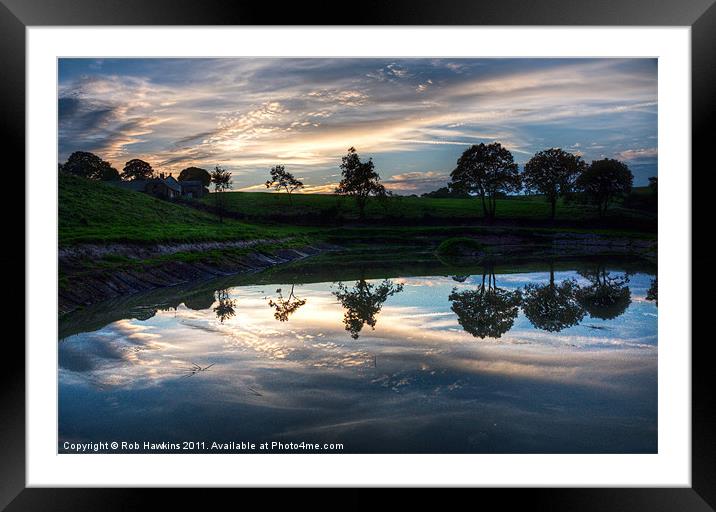 Reflections in the lake Framed Mounted Print by Rob Hawkins