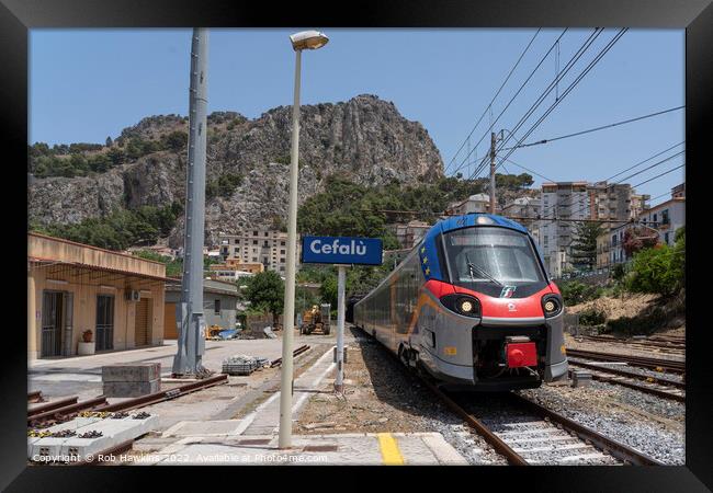 Cefalu Station Framed Print by Rob Hawkins