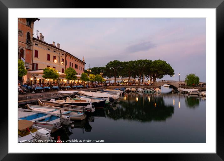 Desenzano del garda reflections Framed Mounted Print by Rob Hawkins