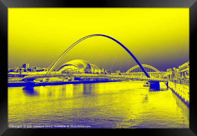 Yellow Tyne  Framed Print by Rob Hawkins