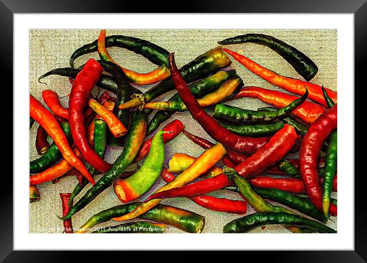 Chillies Framed Mounted Print by Rob Hawkins