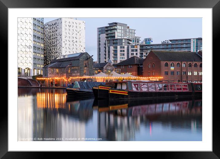 Gas St reflections Framed Mounted Print by Rob Hawkins