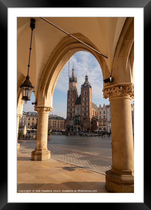 Krakow St Marys Basilica Framed Mounted Print by Rob Hawkins