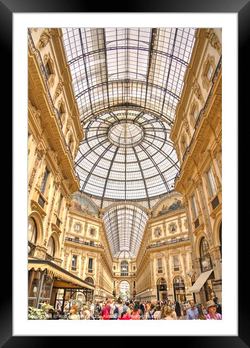 Galleria Vittorio Emanuele interior Framed Mounted Print by Rob Hawkins