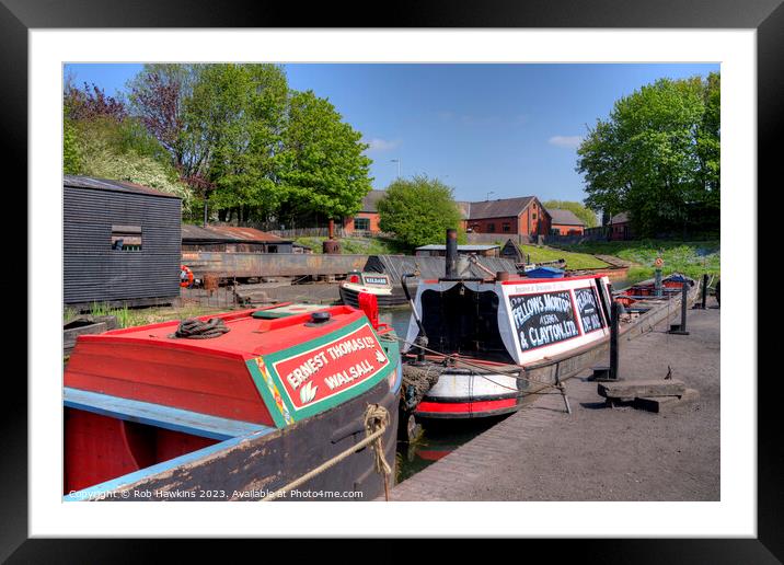 Black country wharf Framed Mounted Print by Rob Hawkins