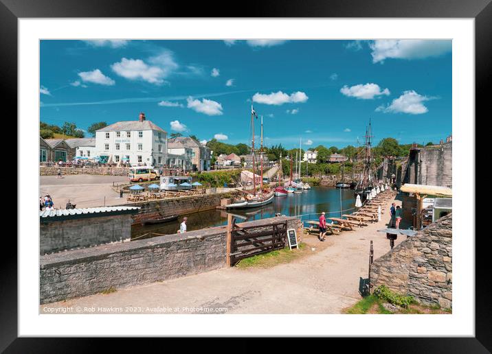 Summer daze at Charlestown Harbour Framed Mounted Print by Rob Hawkins