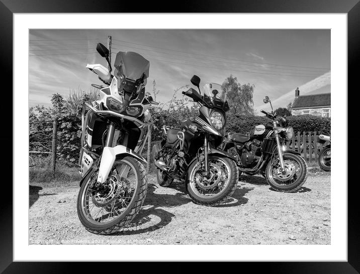Moto trio  Framed Mounted Print by Rob Hawkins