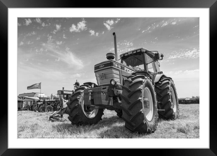 TW15 Mono Framed Mounted Print by Rob Hawkins