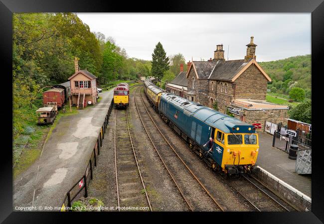 Class 50 at Highley  Framed Print by Rob Hawkins