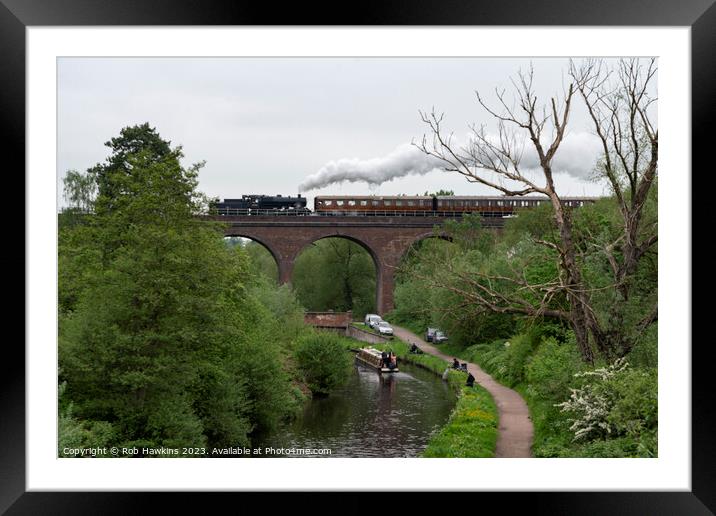 Severn Valley steam and barge  Framed Mounted Print by Rob Hawkins