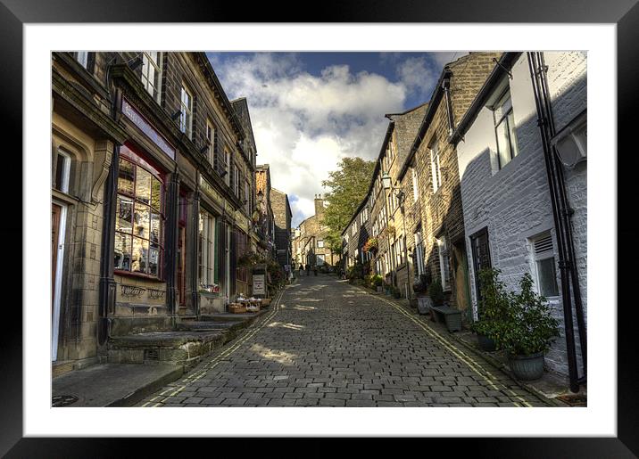The Hill at Haworth Framed Mounted Print by Rob Hawkins