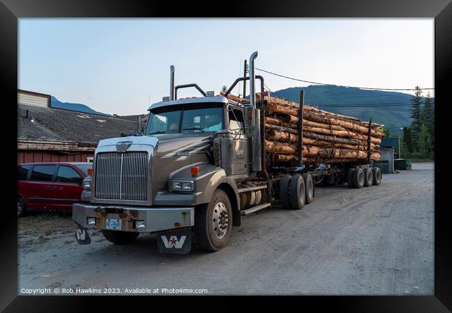 Revelstoke Logging Truck  Framed Print by Rob Hawkins