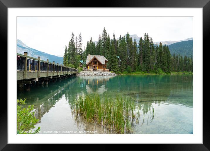 Emerald Lake lodge Framed Mounted Print by Rob Hawkins