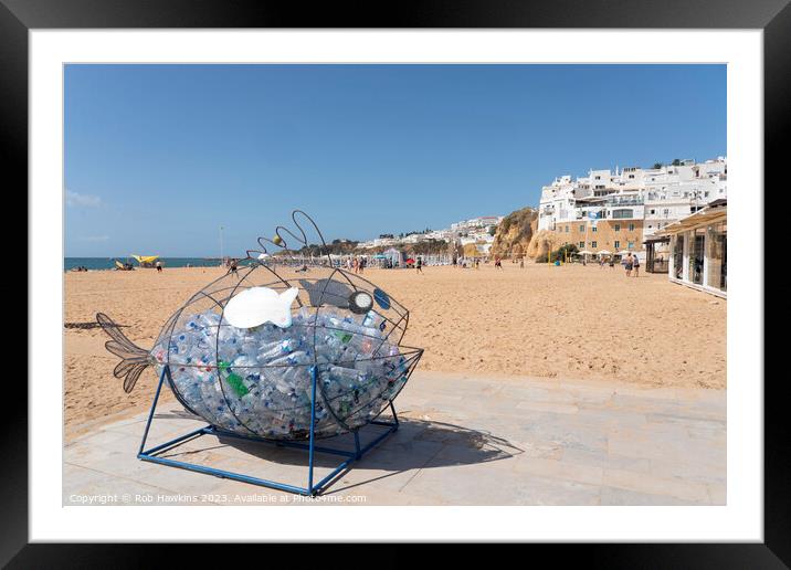 Albufeira Fish Recycling  Framed Mounted Print by Rob Hawkins
