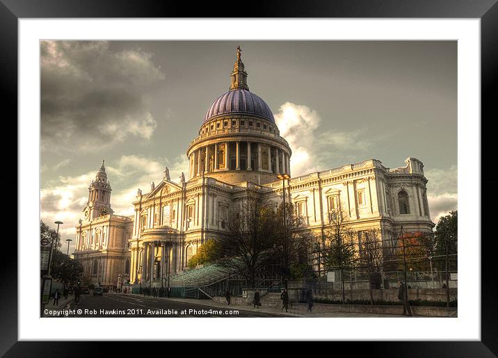 St Pauls Cathedral Framed Mounted Print by Rob Hawkins