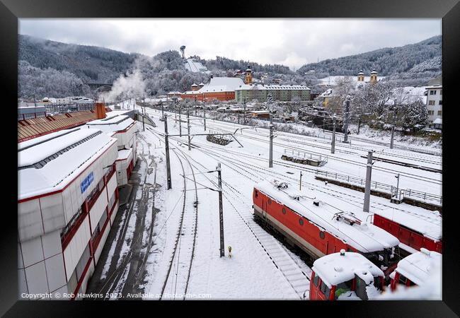 Innsbruck Snow Depot Framed Print by Rob Hawkins