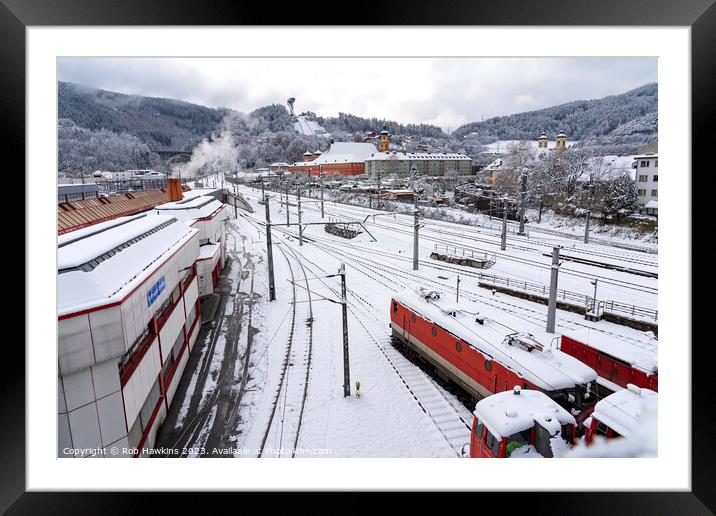Innsbruck Snow Depot Framed Mounted Print by Rob Hawkins
