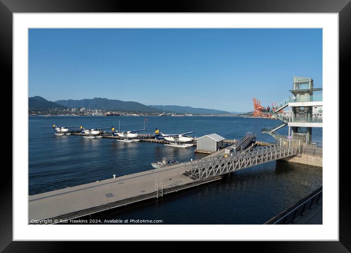 Vancouver Sea planes Framed Mounted Print by Rob Hawkins