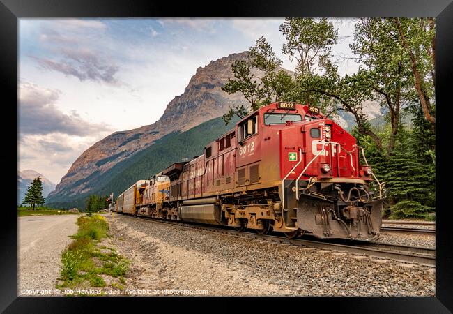 Canadian Freight at Field  Framed Print by Rob Hawkins