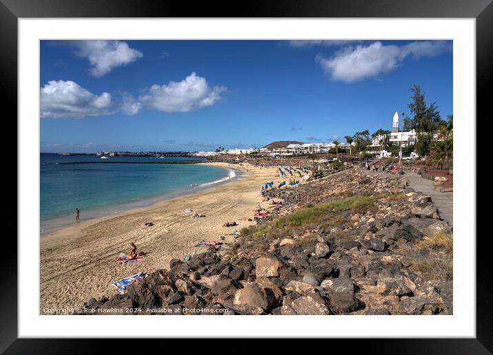 Sunny daze at Playa Dorada Framed Mounted Print by Rob Hawkins