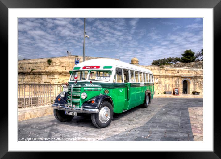 Bedford in Valletta  Framed Mounted Print by Rob Hawkins