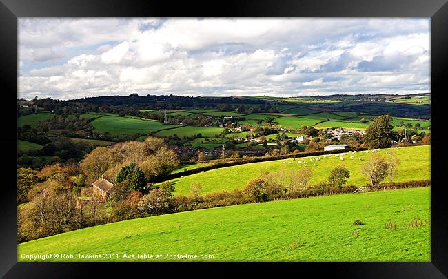 A Devonshire Valley Framed Print by Rob Hawkins