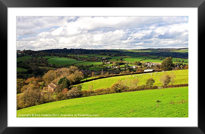 A Devonshire Valley Framed Mounted Print by Rob Hawkins