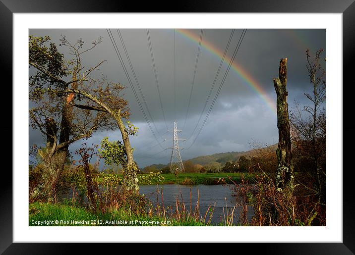 Electric Rainbow Framed Mounted Print by Rob Hawkins