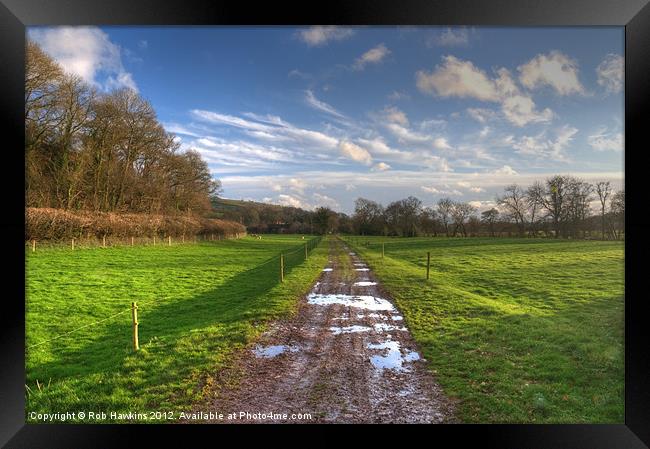 Exe valley trackbed Framed Print by Rob Hawkins