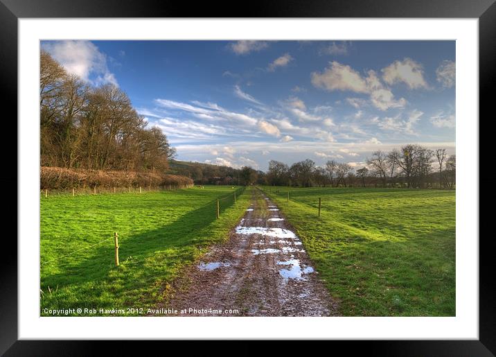 Exe valley trackbed Framed Mounted Print by Rob Hawkins