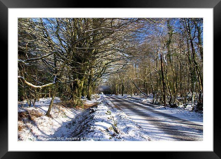 Snow on the Blackdowns Framed Mounted Print by Rob Hawkins