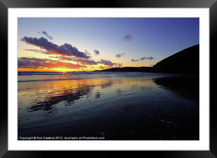 Sunset at New Gale Framed Mounted Print by Rob Hawkins