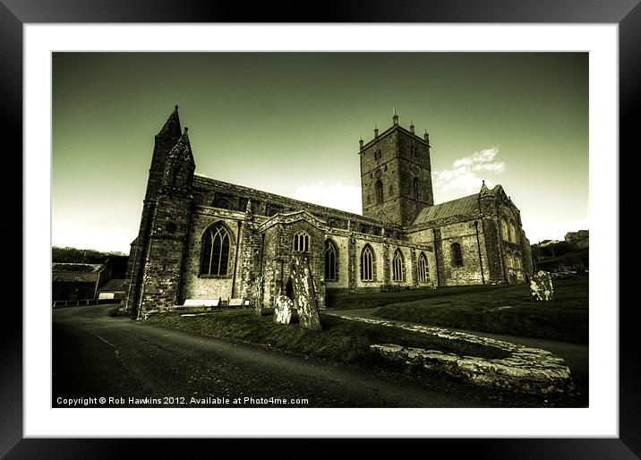 St Davids Cathedral Framed Mounted Print by Rob Hawkins