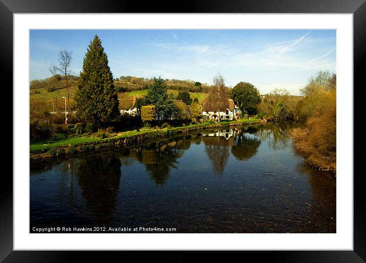 The River Exe at Bickleigh Framed Mounted Print by Rob Hawkins